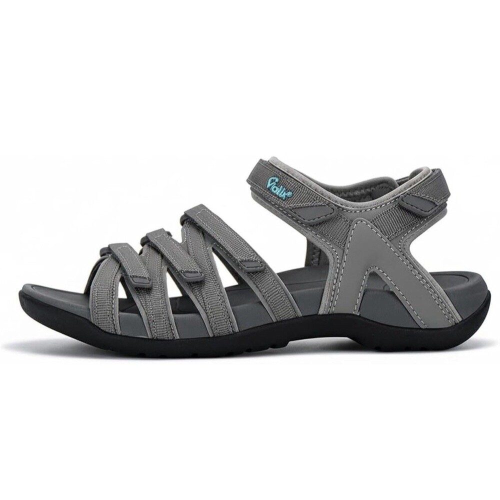 Viakix Womens Sport Sandal Grey Comfortable Athletic Hiking Size 7